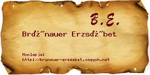 Brünauer Erzsébet névjegykártya